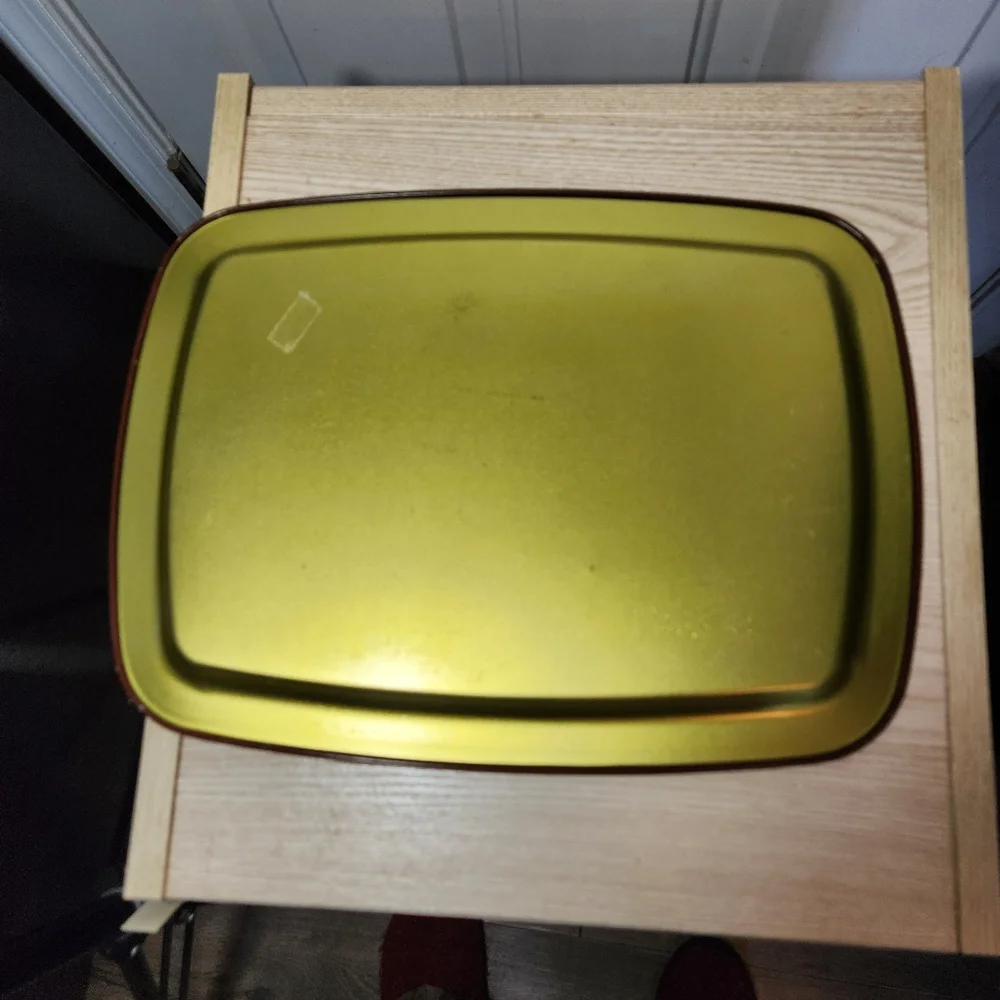 Vintage R. Colad Fruit & Flowers Rectangular Metal Tray - Picture 5 of 5